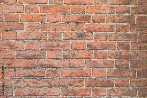 sunlit red brick wall background