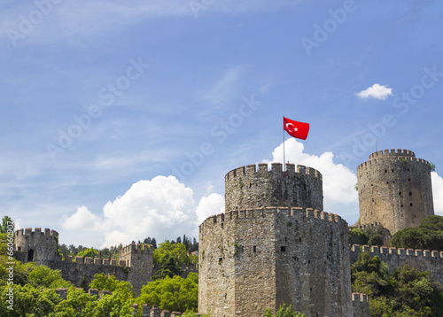 Rumeli Hisari by the Bosphorus Strait in Istanbul, Turkey.