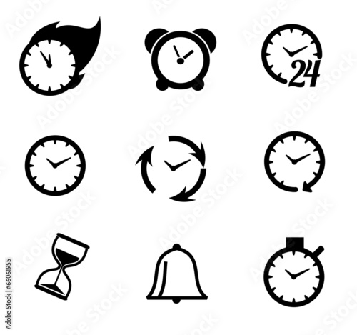 Time icon set vector
