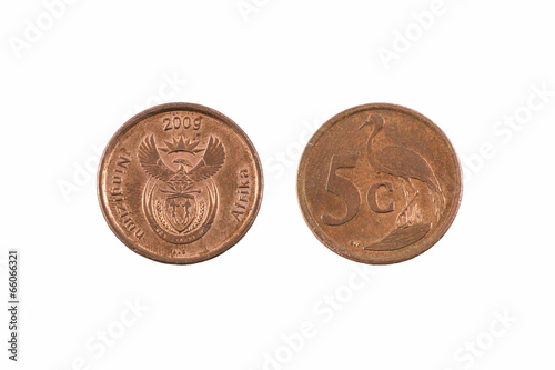 South Africa Five Cent Coin