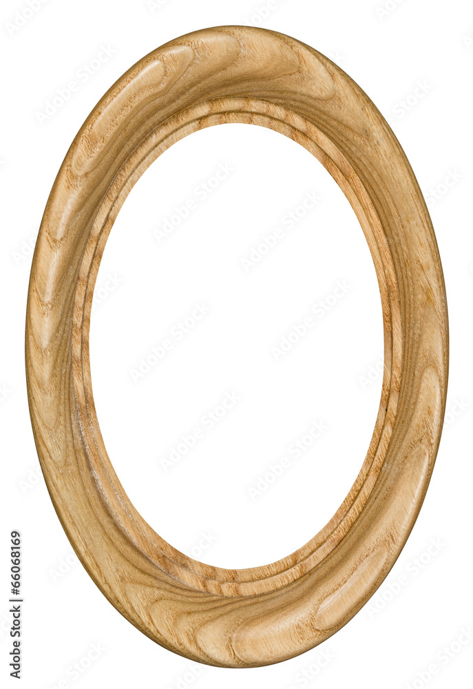 Wooden picture frame, on white background, with clipping path Wooden picture frame, on white background, with clipping path