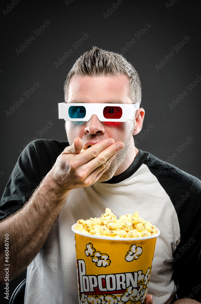 Naklejka premium Popcorn and movies