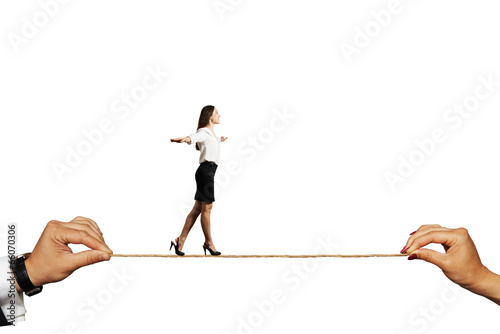 smiley woman on the rope