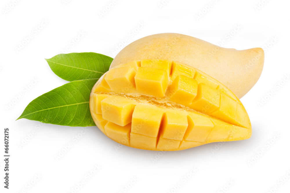Yellow mango isolated on white background Yellow mango isolated on white background