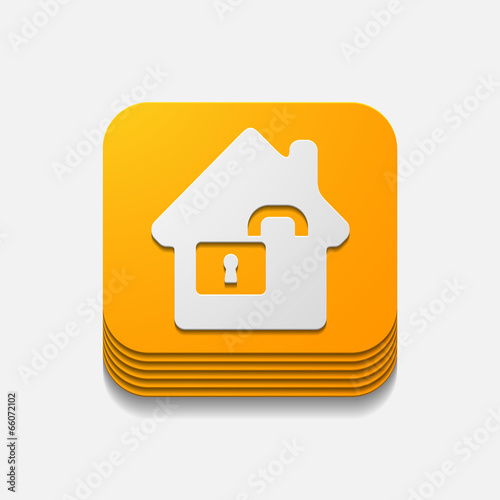square button: house