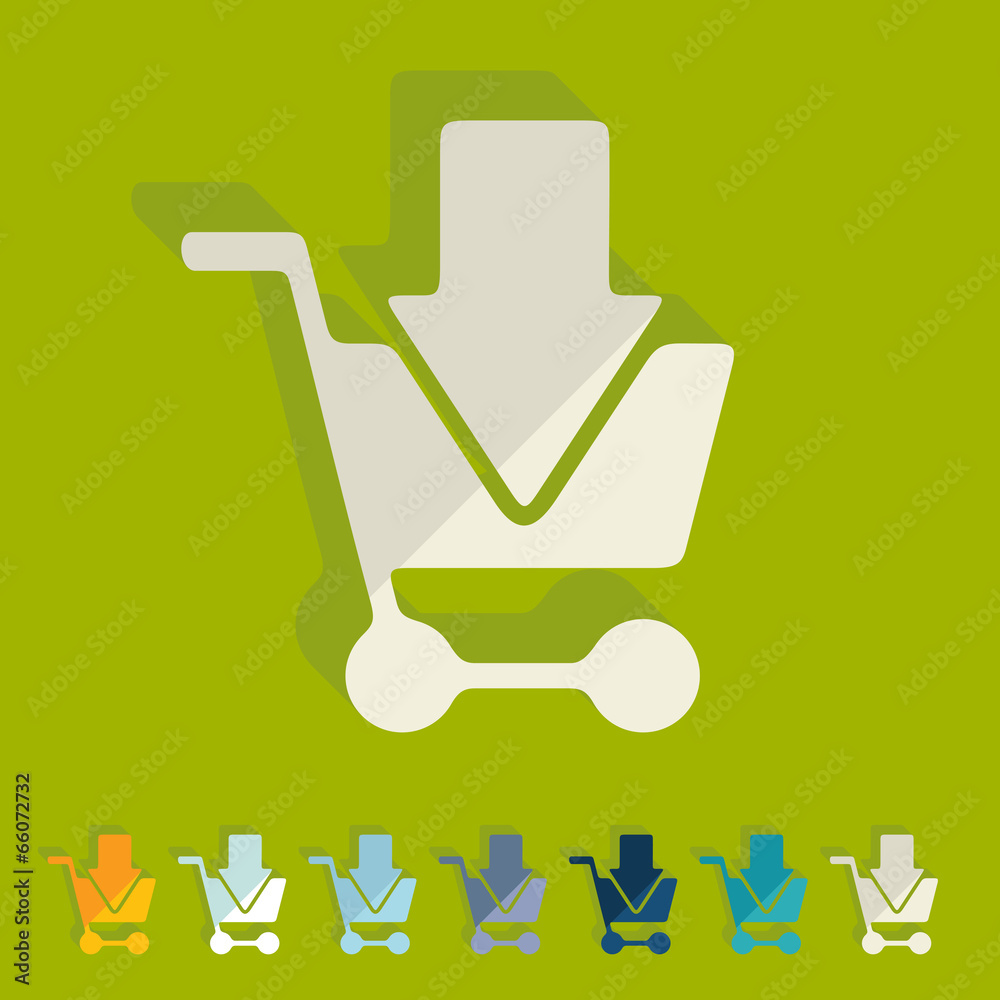 Flat design: shopping