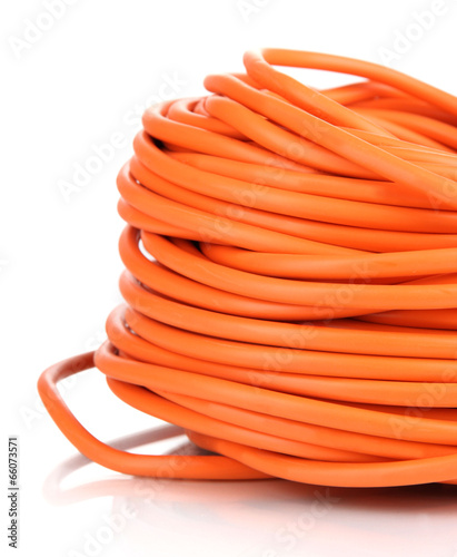 Extension cable isolated on white photo
