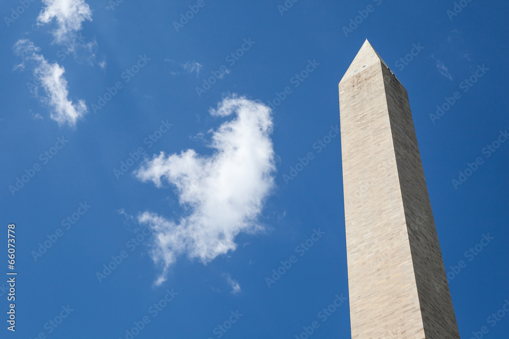 The big Obelisk with the blue sky background, Washington monumen