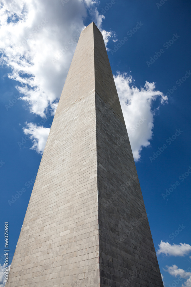 Obelisk against the blue sky, Washington monument