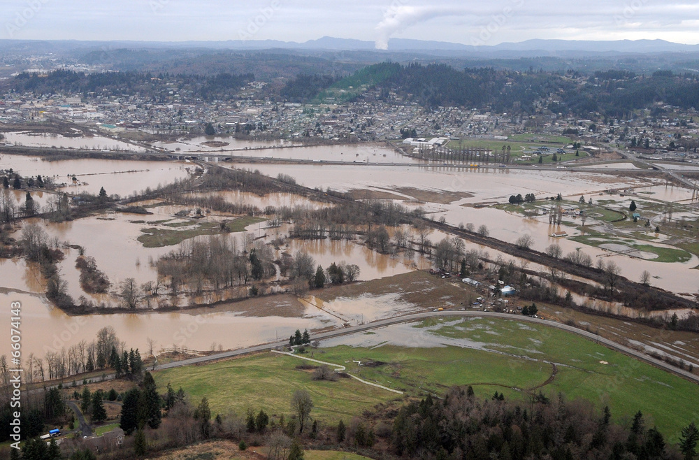 Naklejka premium Washington State Flood