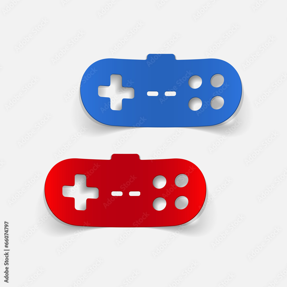 realistic design element: joystick realistic design element: joystick