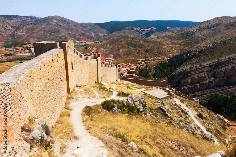  view of old city wall in Albarracin