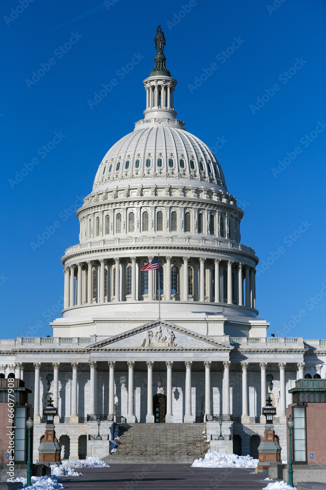 Obraz premium Washington, DC - US Capitol Building in the Winter