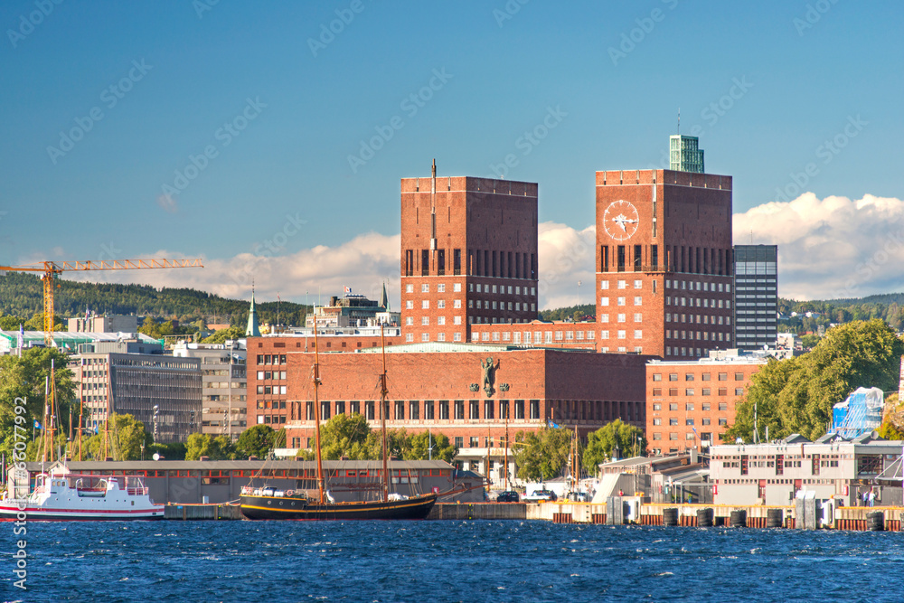 Oslo City Hall and harbor