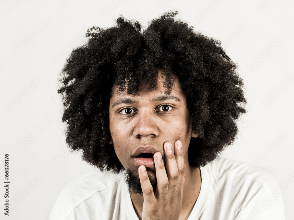 Facial expression of man - shocked Facial expression of man - shocked