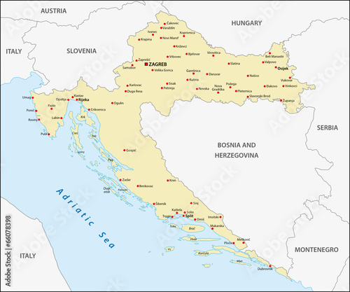 Kroatien Karte