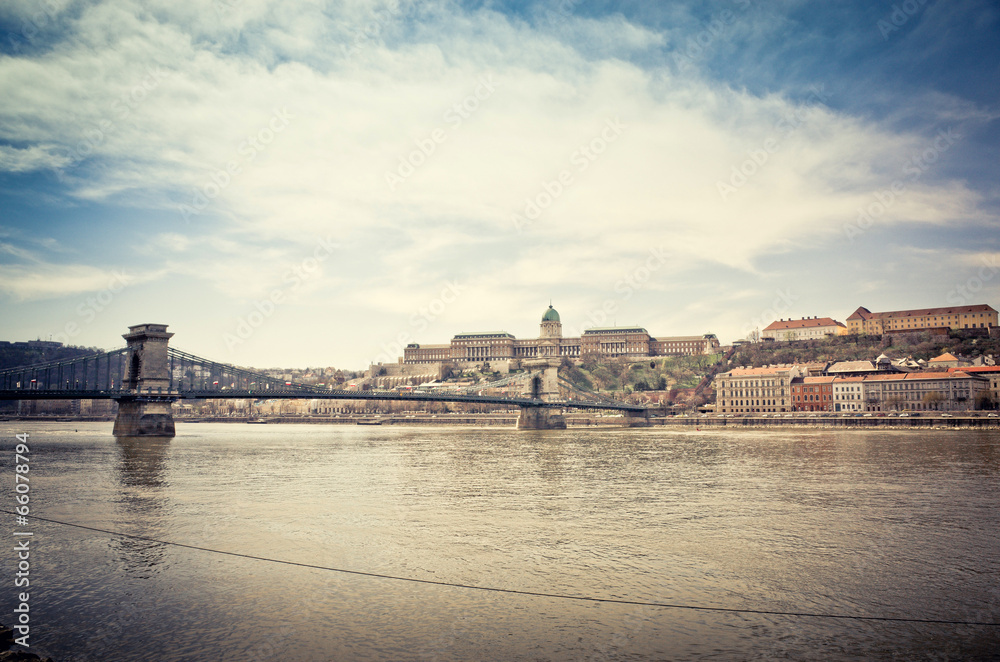 Fototapeta premium historic Royal Palace in Budapest, Hungary