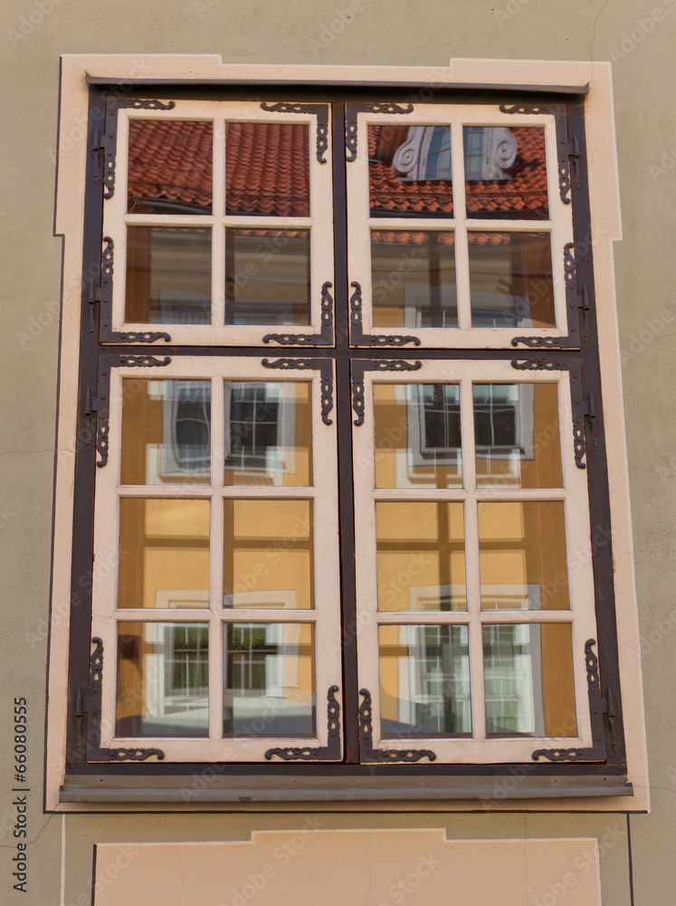 Decorated window in Riga, Latvia