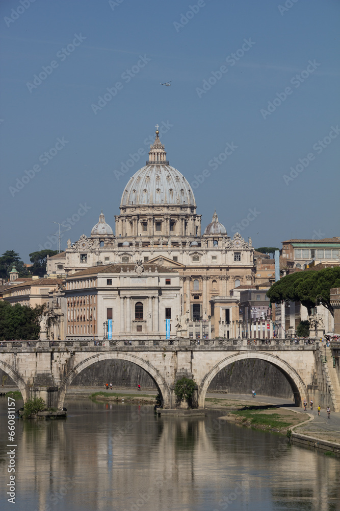 St. Peter's Basilica And Ponte Sant'Angelo