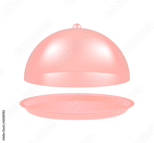 Open light red cloche