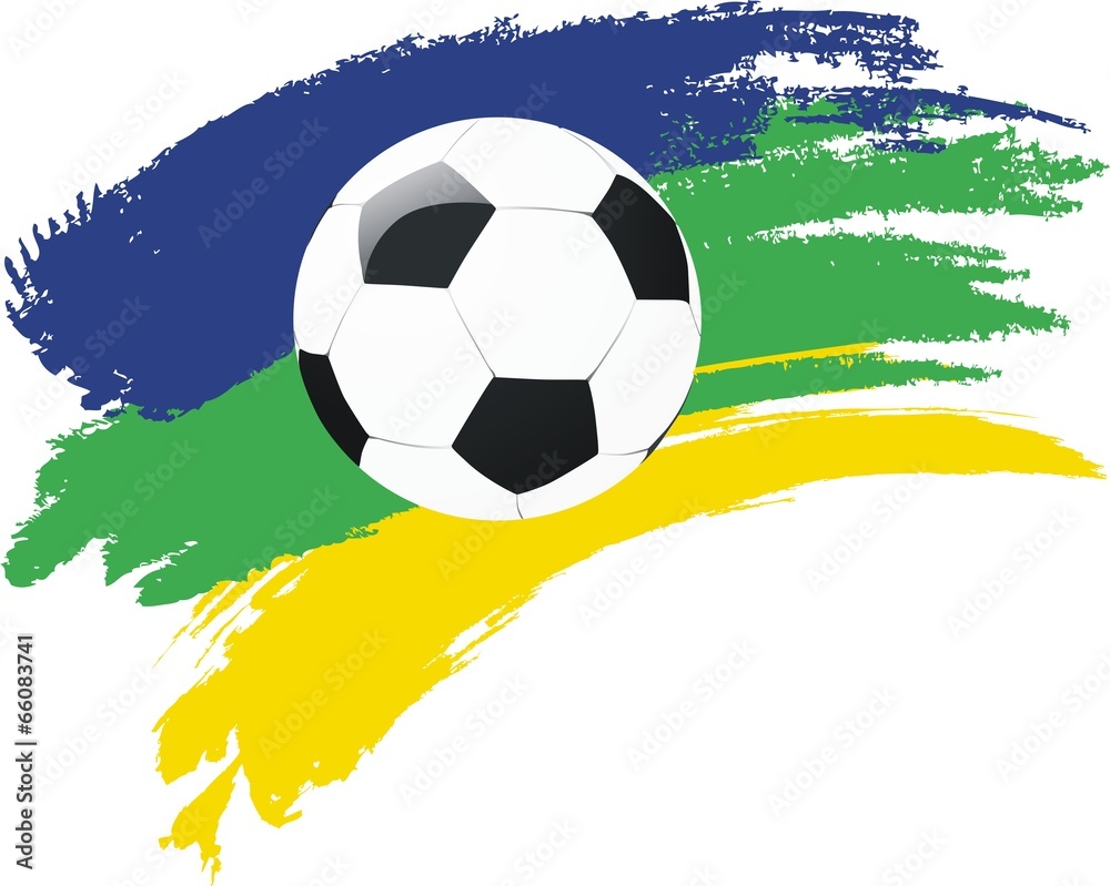 drapeau brésil et ballon