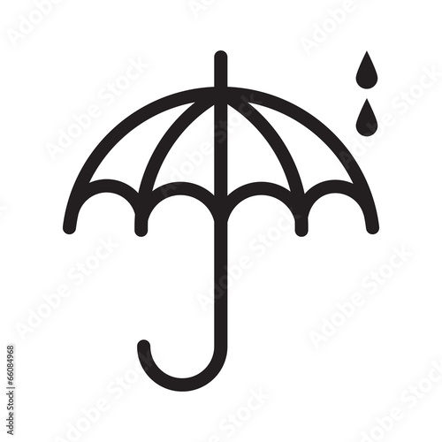 Umbrella With Raindrops