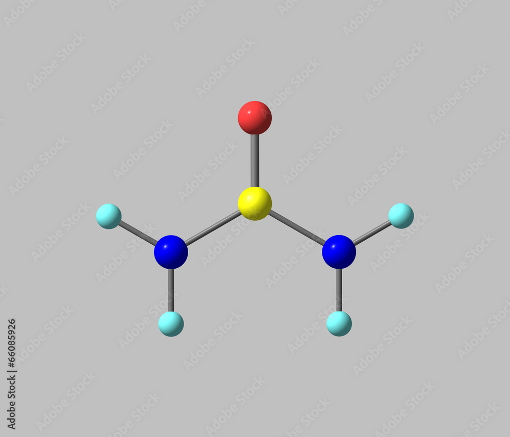 Urea molecule isolated on gray Urea molecule isolated on gray