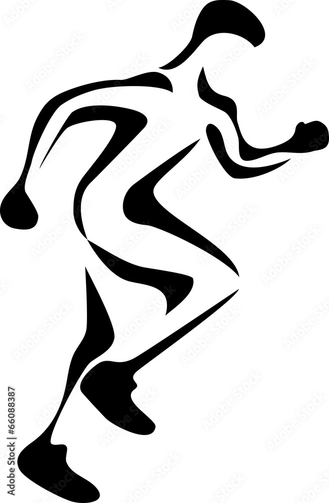 Fototapeta premium stylized runner