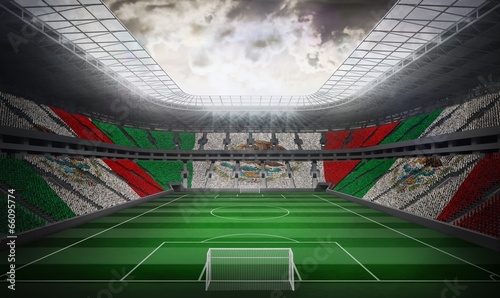 Composite image of digitally generated mexican national flag