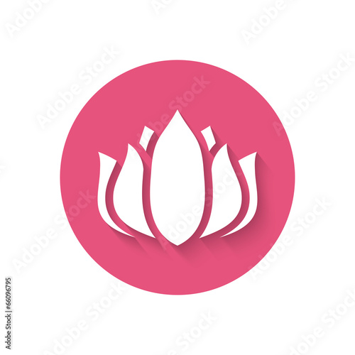 Fototapeta Naklejka Na Ścianę i Meble -  pink flower icon