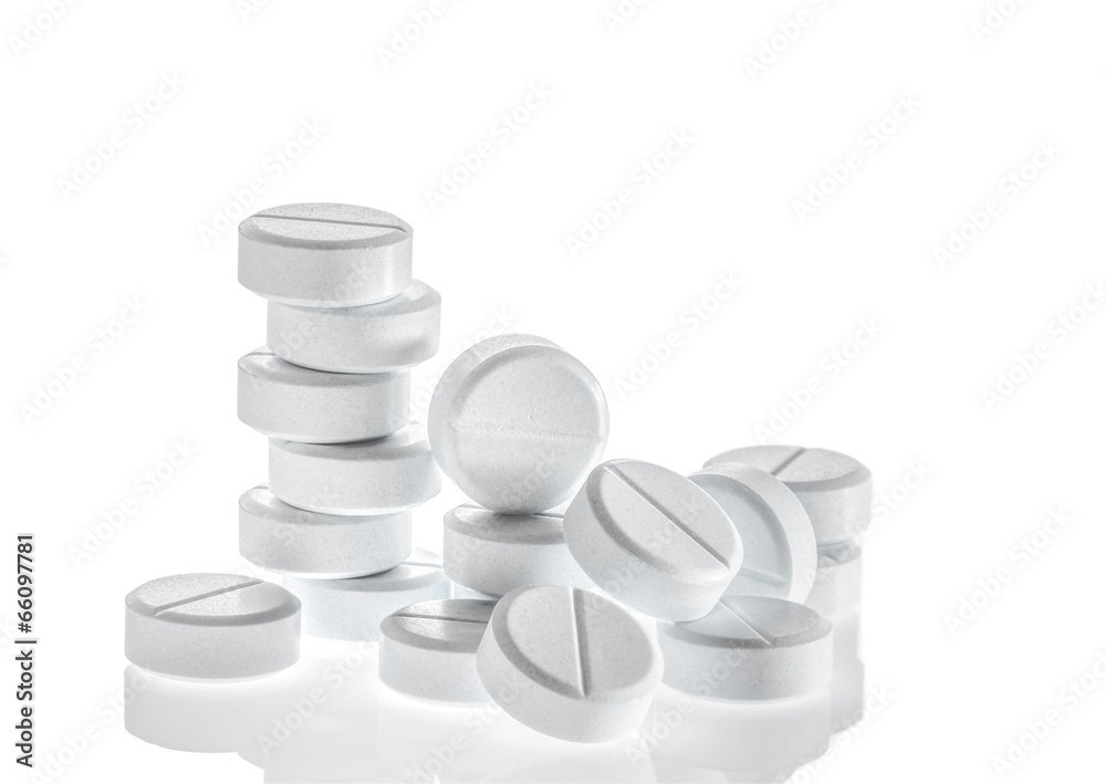 Closeup pills on white background. Closeup pills on white background.