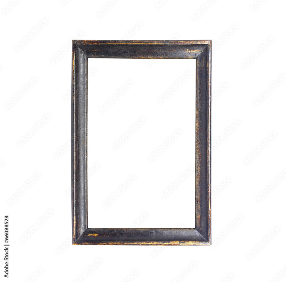 Fototapeta premium wooden picture frame isolated on white background