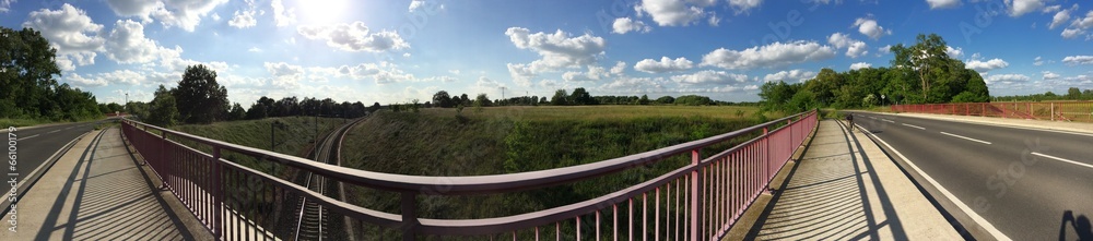 Panorama mit Gleis