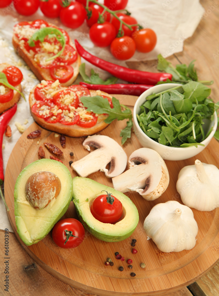 avocado and tomato