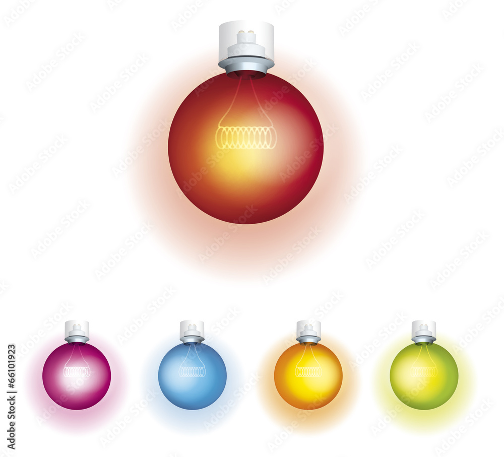 Ampoules couleurs illustration