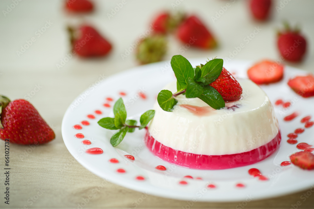 milk with strawberry jelly milk with strawberry jelly