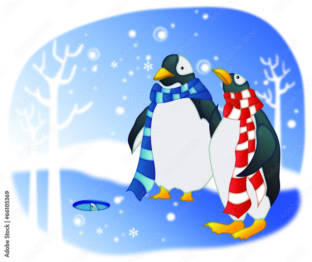 Naklejka premium 겨울풍경