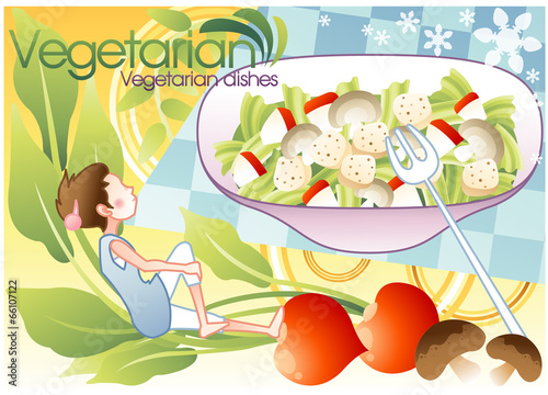 Illustration of vegetarian