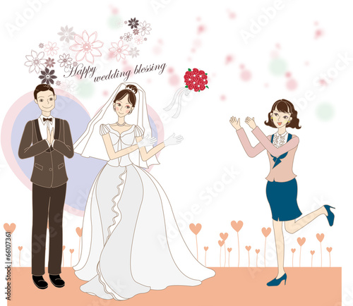 Illustration of wedding