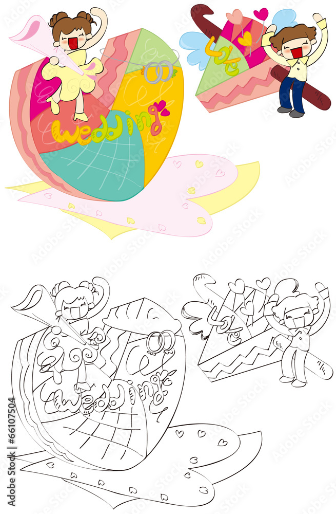 Illustration of wedding Illustration of wedding