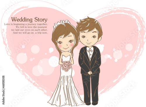 Illustration of wedding