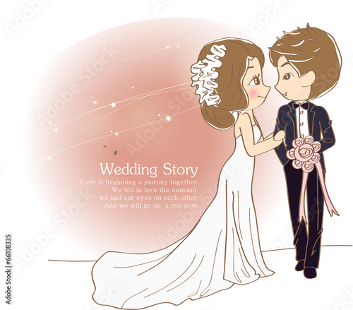 Illustration of wedding