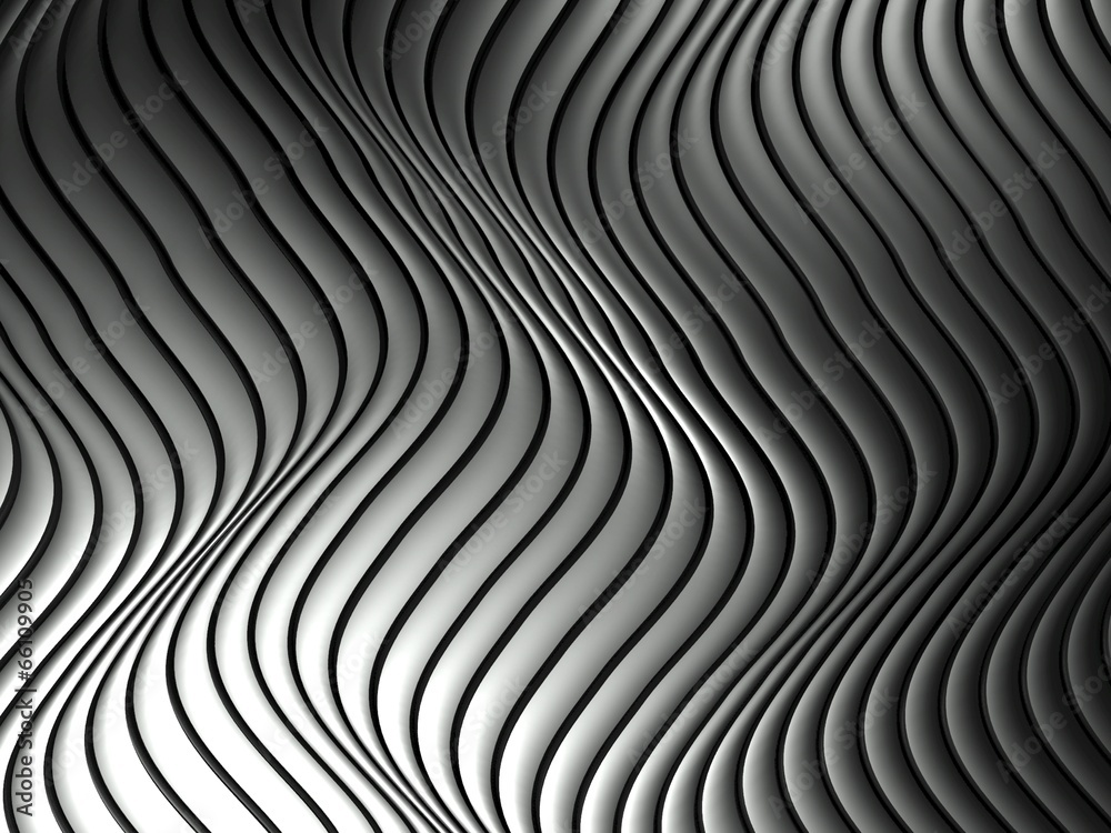 Silver metal abstract architectural wallpaper