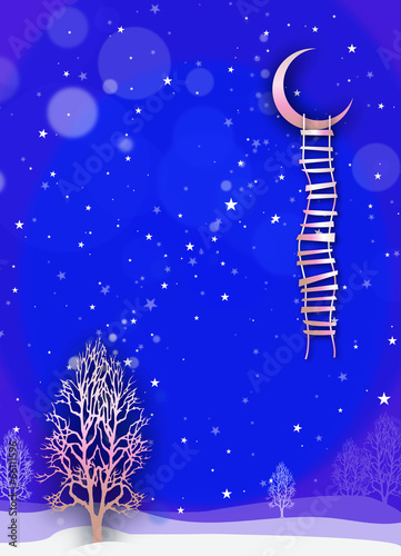 Illustration of winter Landscape