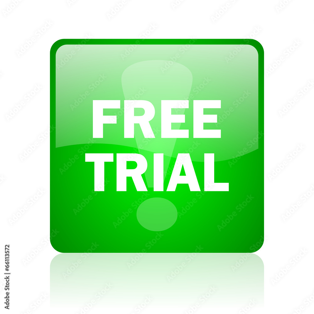 free trial computer icon on white background