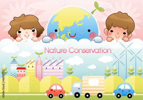 Illustration of nature Protection
