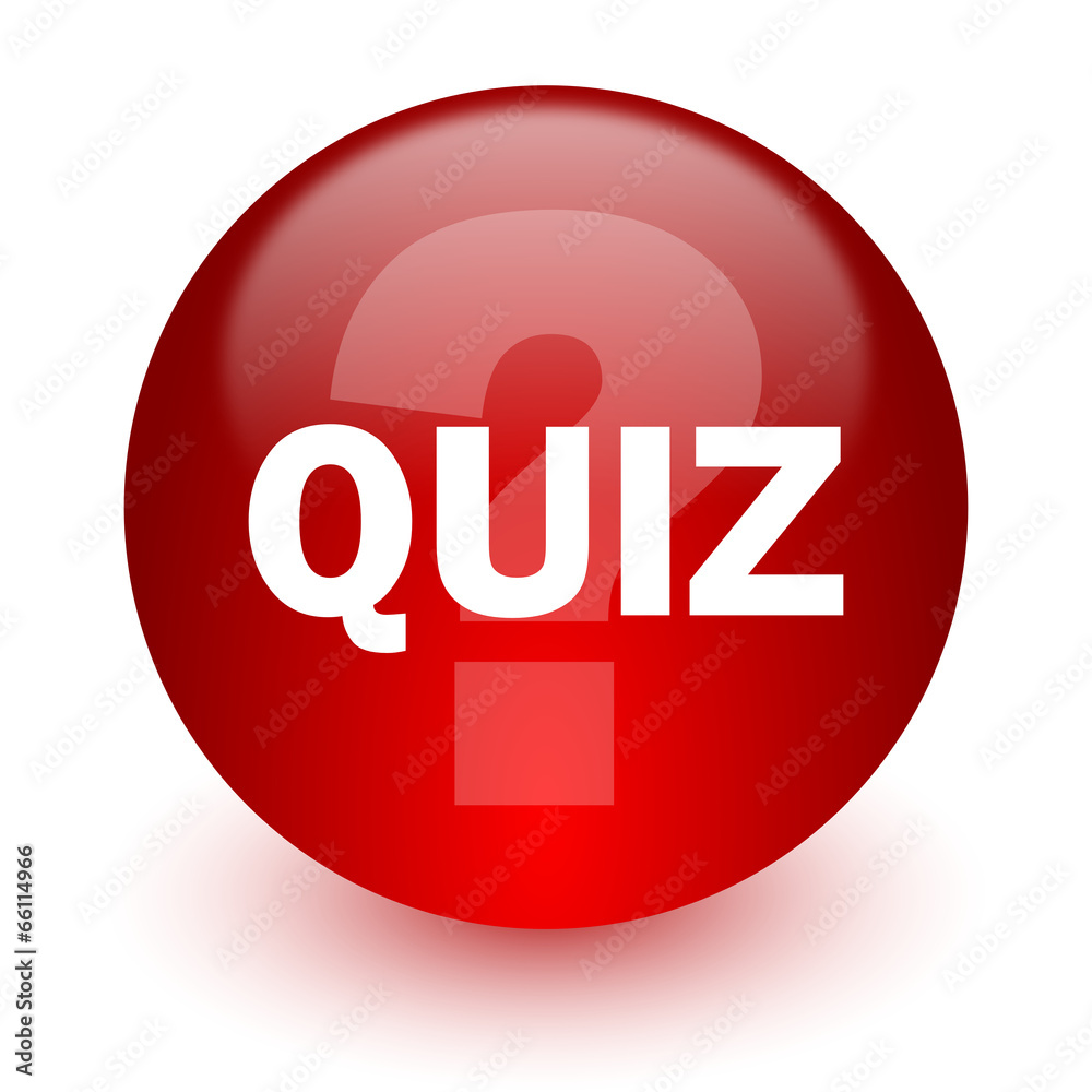 quiz red computer icon on white background quiz red computer icon on white background
