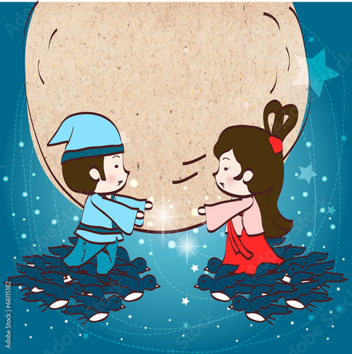 Illustration of Korean traditional holidays
