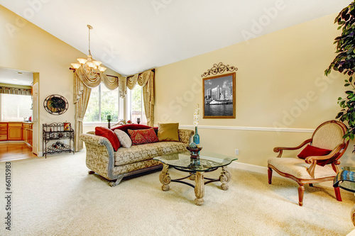 Living room with antique furniture