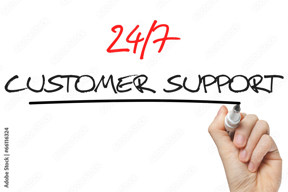 Hand writing 24 7 customer support Hand writing 24 7 customer support